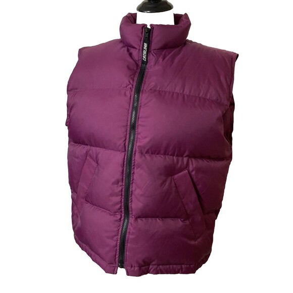Down Puffer Vest Quilted Sz Large Full Front Zipper Collared Catalina Outerwear - Picture 2 of 15